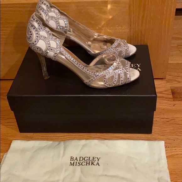 Pink Jeweled Badgley Mischka Heels - Picture 1 of 5